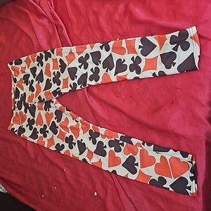 Brand new lagings with playing card print on them.